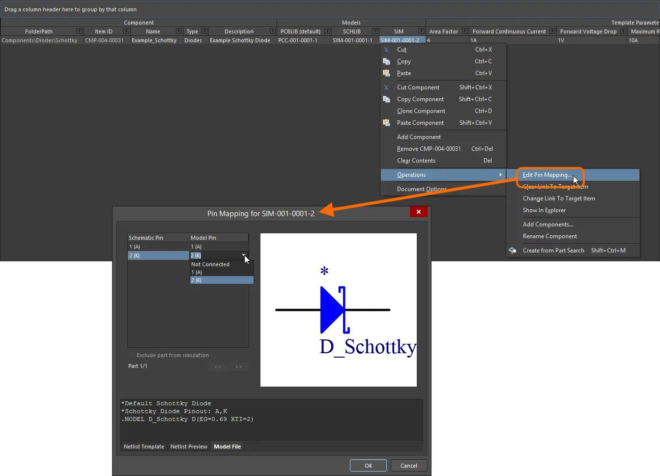 Ensuring correct schematic pin-to-model pin mapping. Ensuring correct schematic pin-to-model pin mapping.