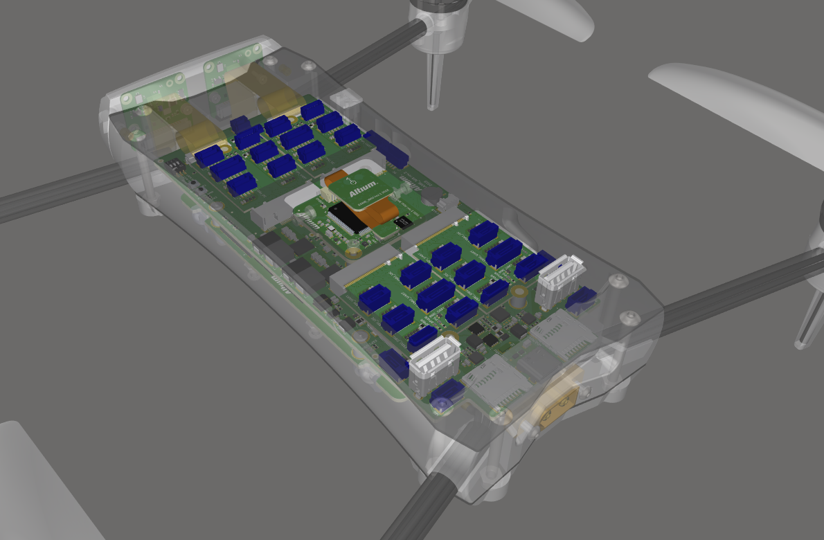 An example multi-board assembly. Multiple connected PCBs are placed within an enclosure. An example multi-board assembly. Multiple connected PCBs are placed within an enclosure.